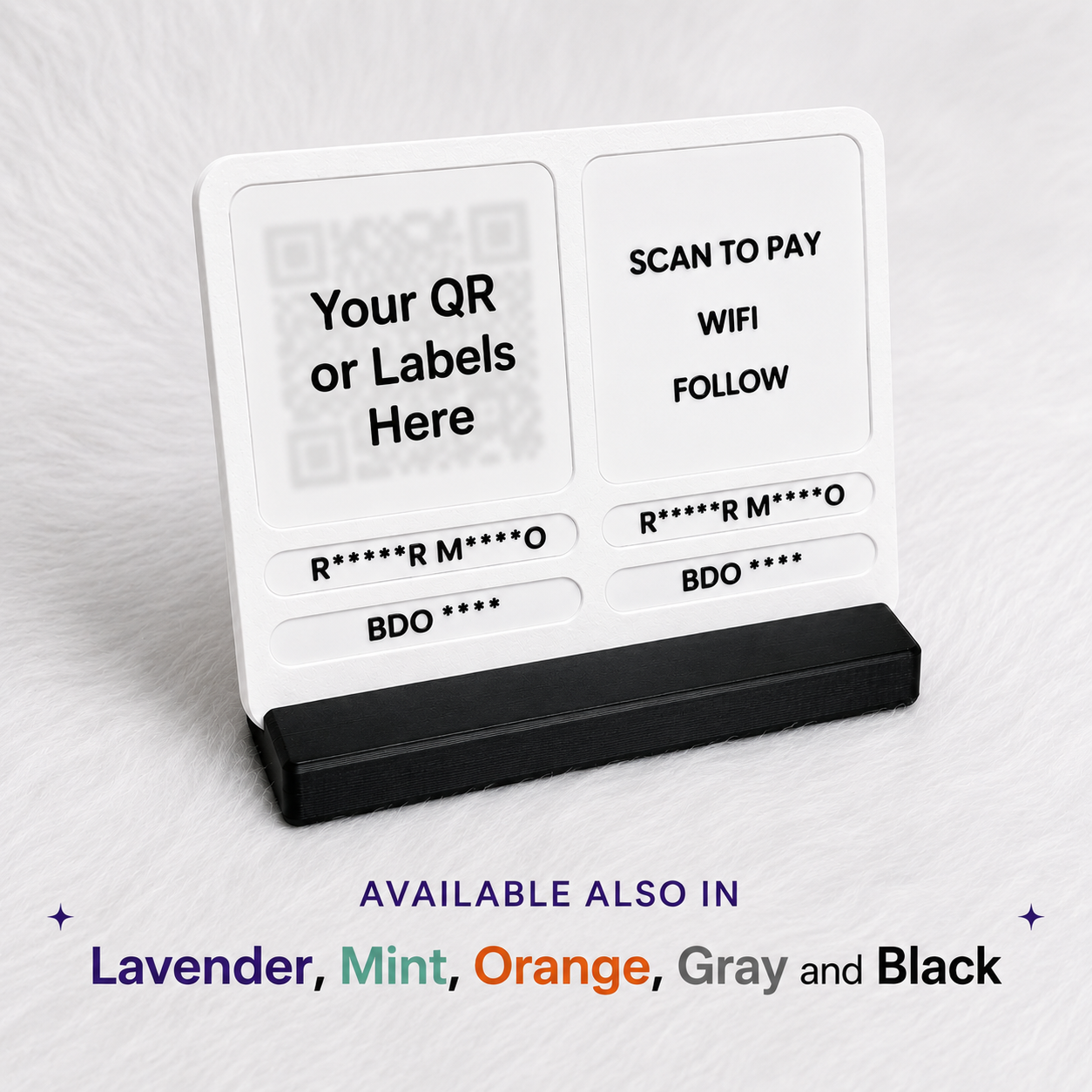 Modern QR Stand | Personalized Business QR Display Stand