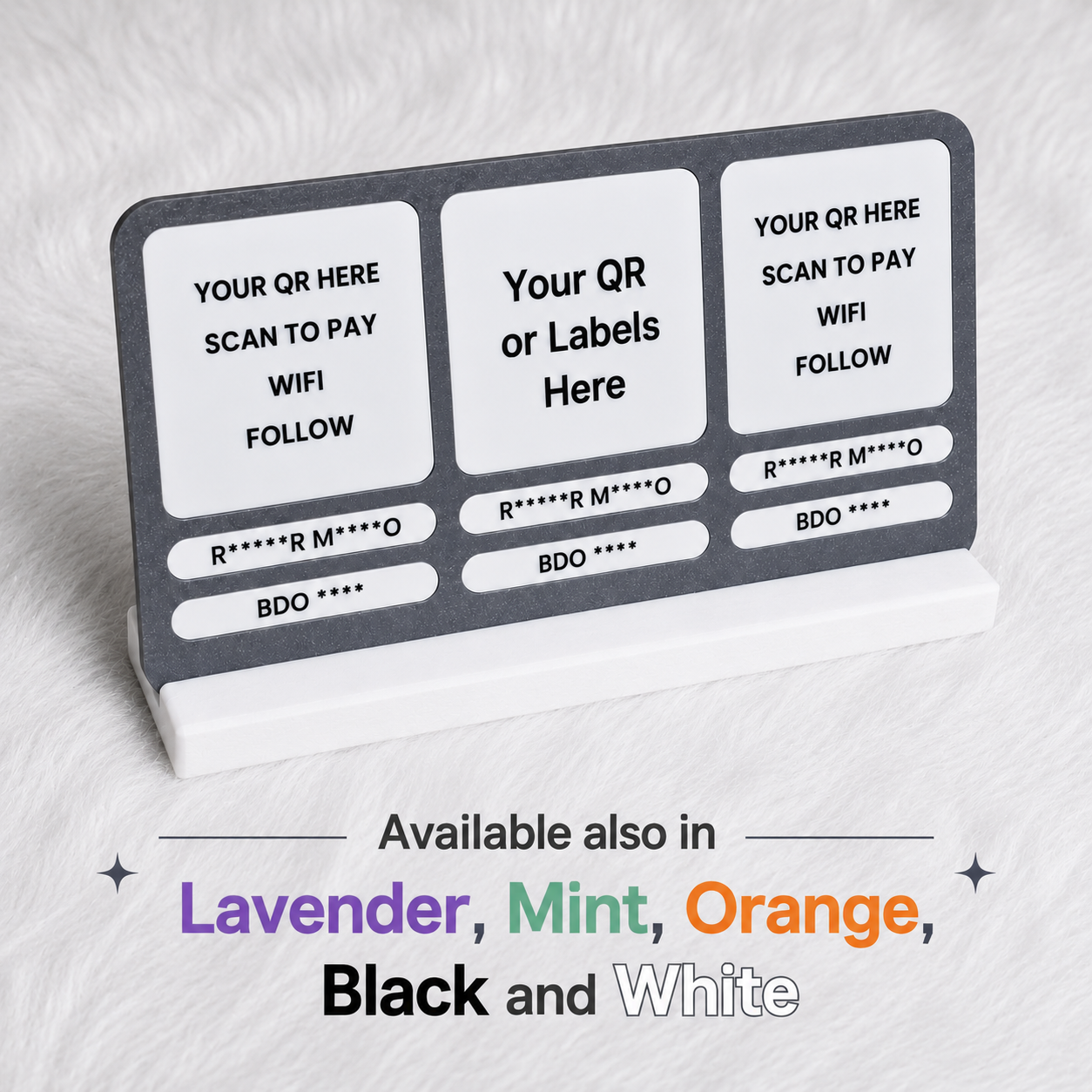 Modern QR Stand | Personalized Business QR Display Stand