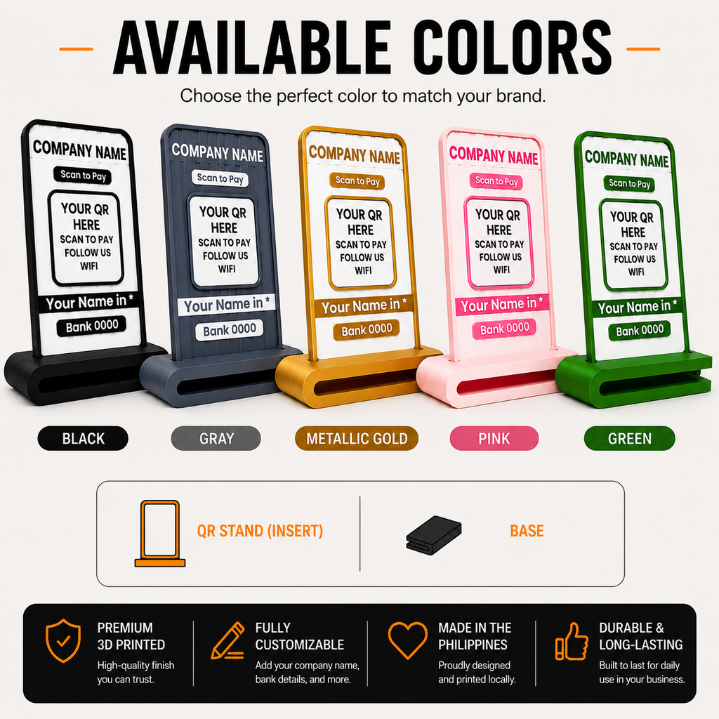 Custom QR Stand | Personalized Business QR Display