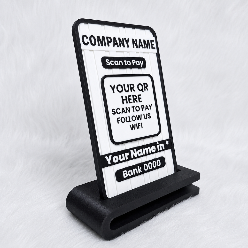Custom QR Stand | Personalized Business QR Display