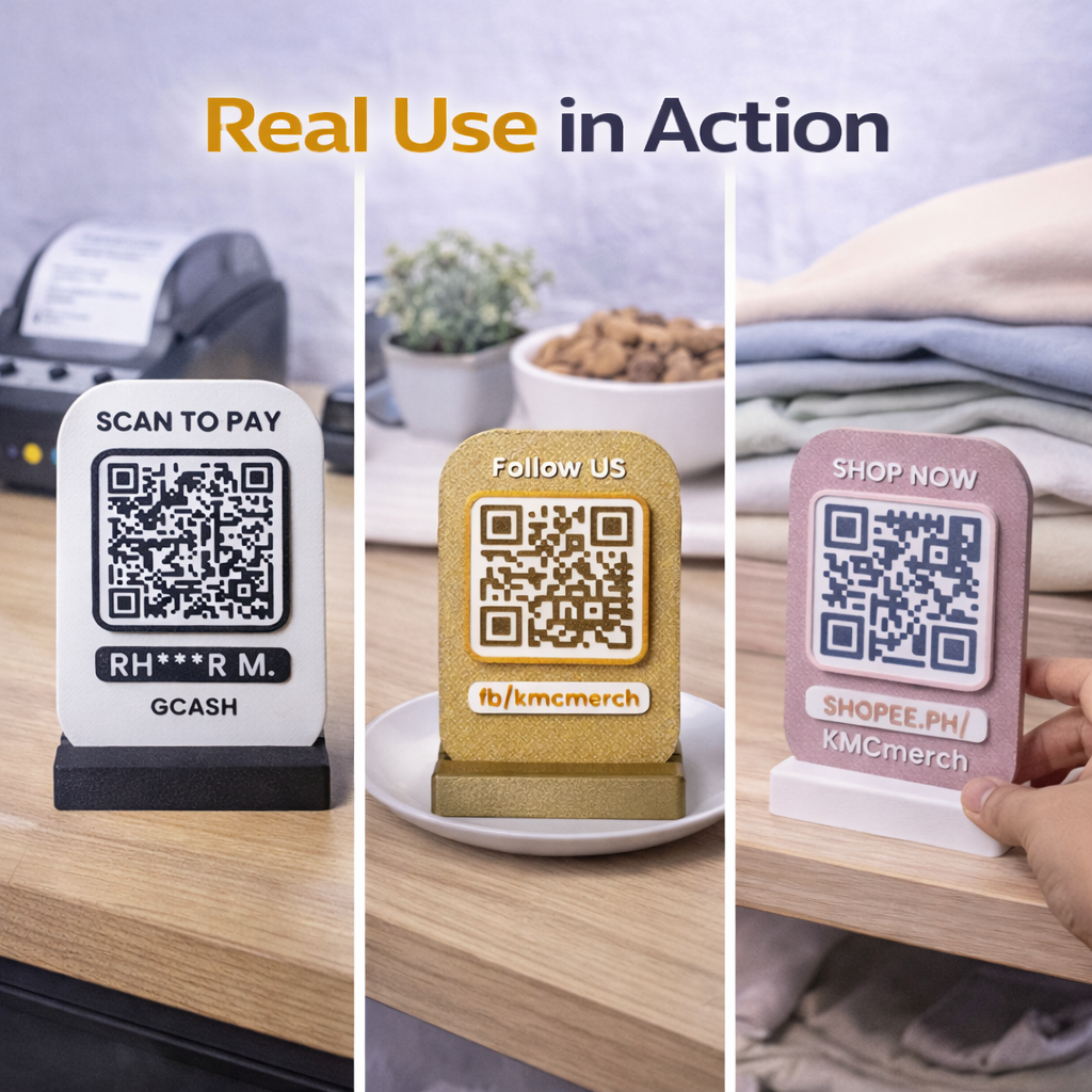 Classic QR Stand – Personalized QR Display for Business