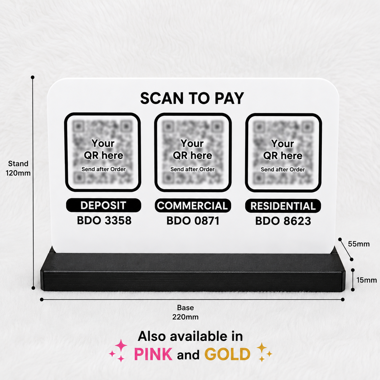 Classic QR Stand – Personalized QR Display for Business