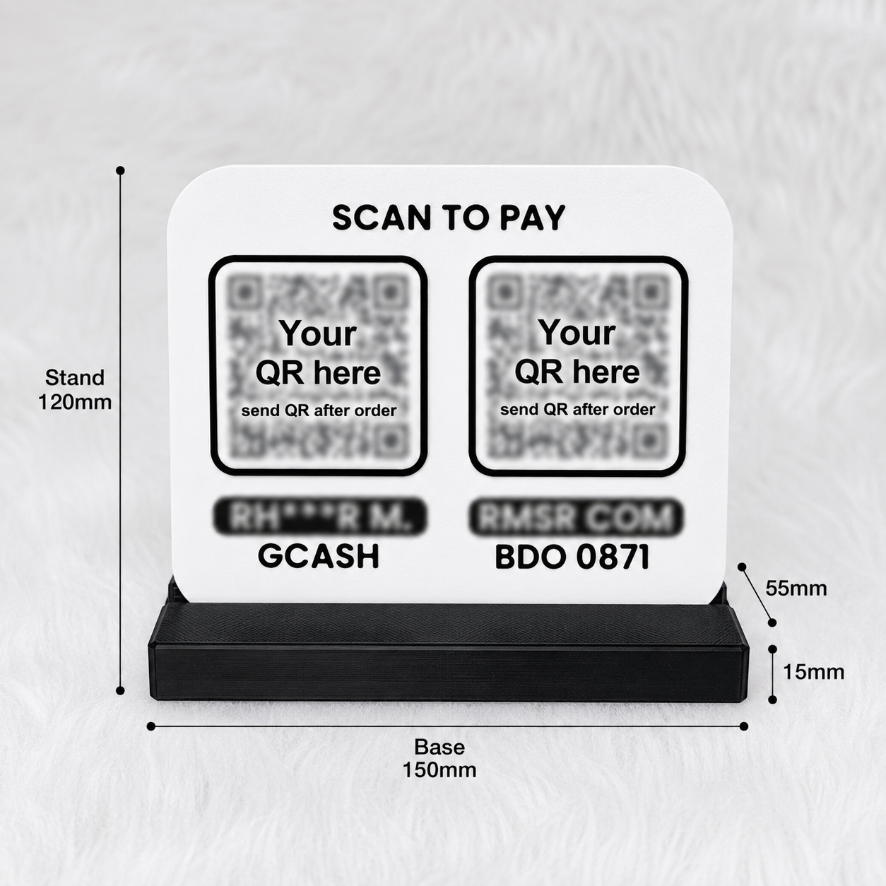 Classic QR Stand – Personalized QR Display for Business