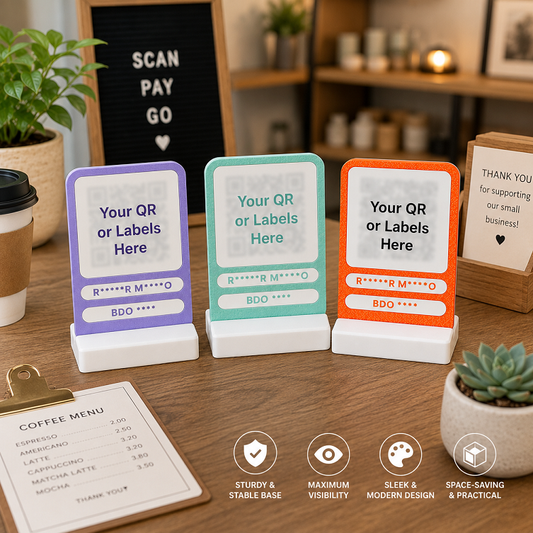 Modern QR Stand | Personalized Business QR Display Stand