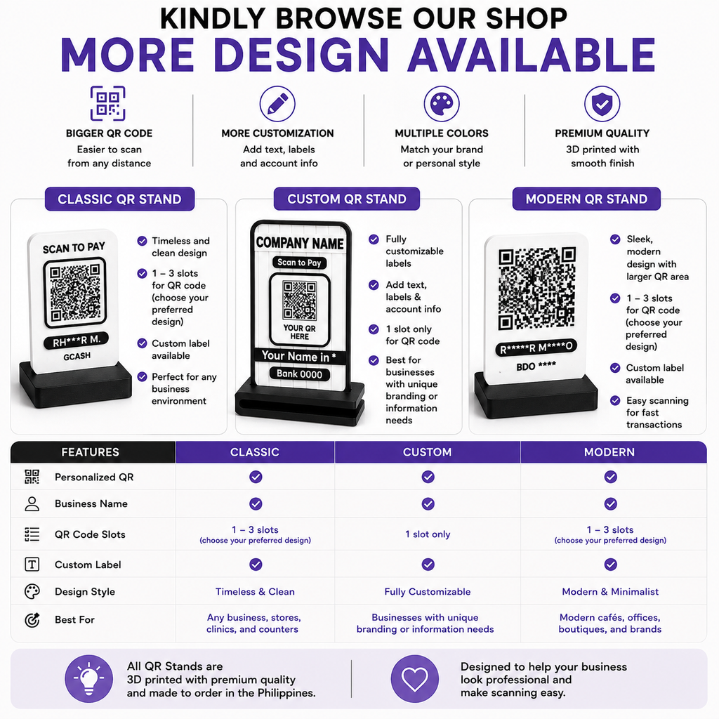 Custom QR Stand | Personalized Business QR Display